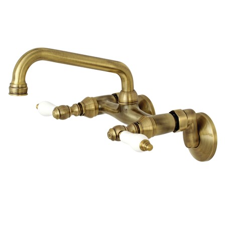 Kingston Brass KS513AB 2-Handle Wall Mount Kitchen Faucet KS513AB